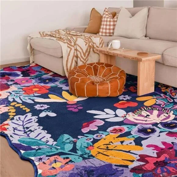NEW Boho Floral Area Rug